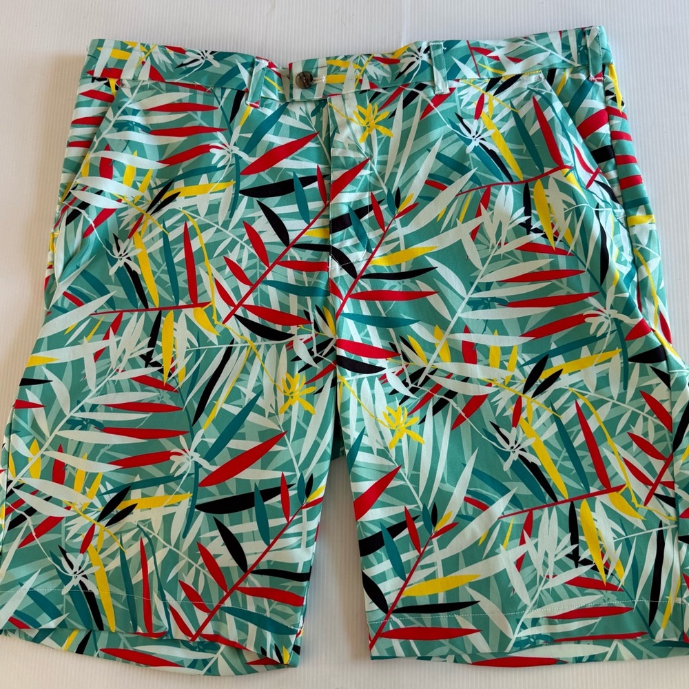 Loudmouth Shorts Mens 42 Multicolor Flower Print Stretch Cotton Golf Crazy